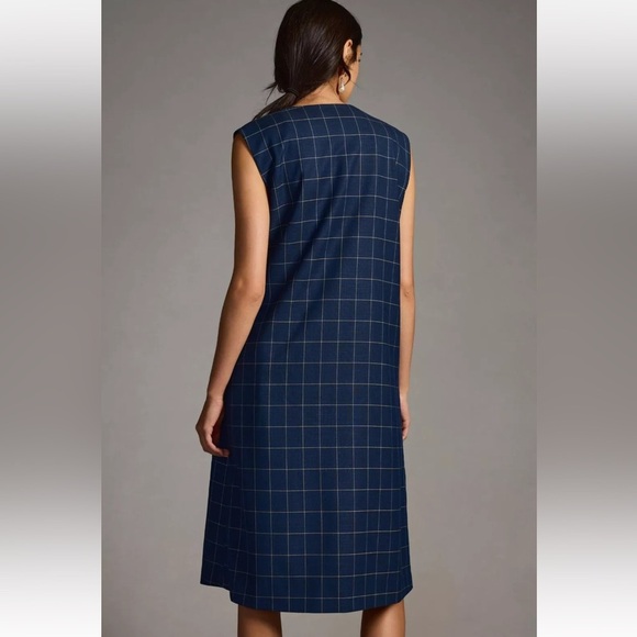 Anthropologie Plaid Longline Menswear Vest One size - Picture 3 of 8